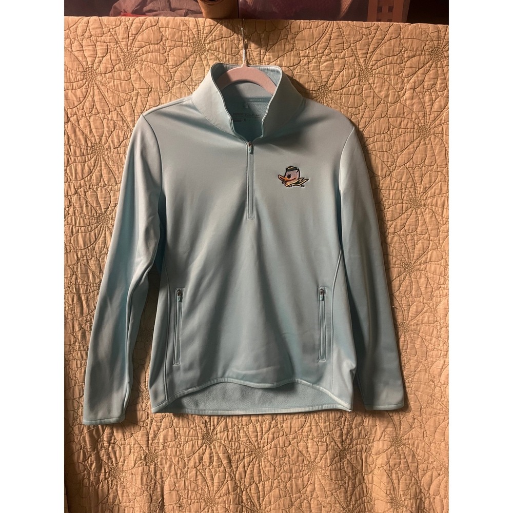 Nike Golf Oregon Ducks Turquoise Quarter Zip Women - M